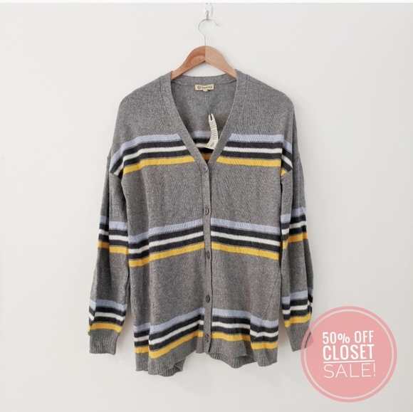 Democracy Sweaters - NWT Democracy Striped Oversized Cardigan